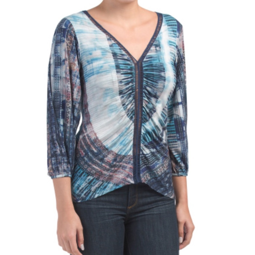 Tie dye printed blouse